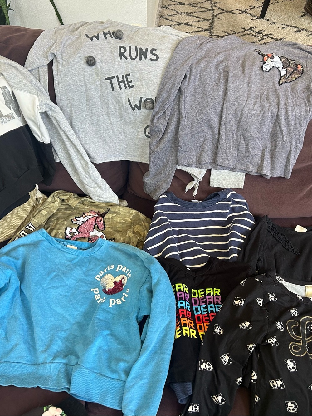 Abercrombie Kids Zara H&M Girls Clothing Lot Size 11-12 Tops Sweatshirts Cotton